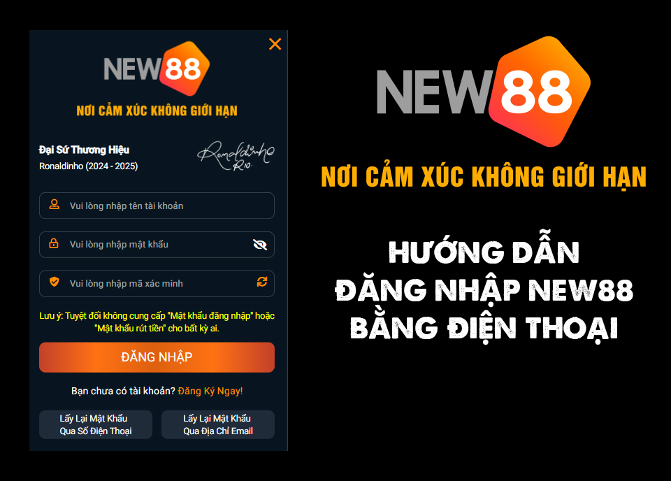 Đăng nhập NEW88 4 Các bước đăng nhập NEW88 trên thiết bị di động